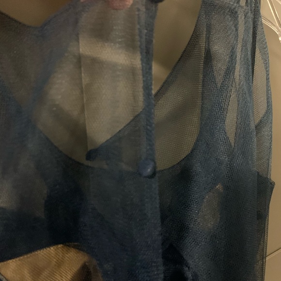 NWT Christina Wu Navy Lace Dress - Picture 4 of 11